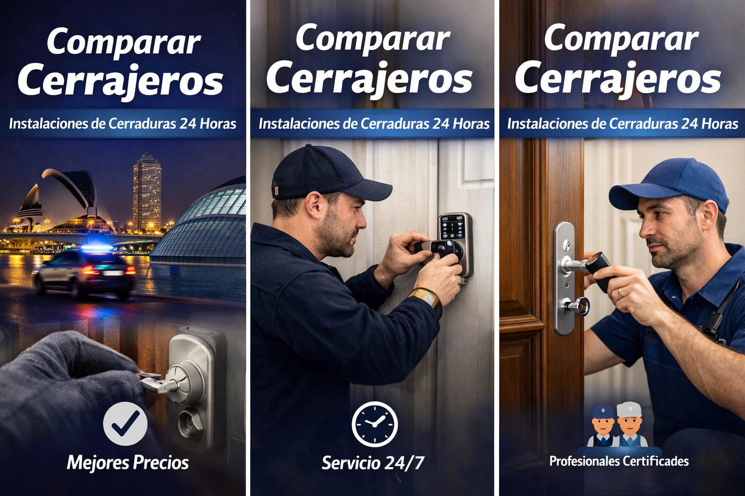Comparar cerrajeros Valencia para instalaciones de cerraduras 24 horas - Comparar cerrajeros en Valencia para instalaciones de cerraduras 24 horas