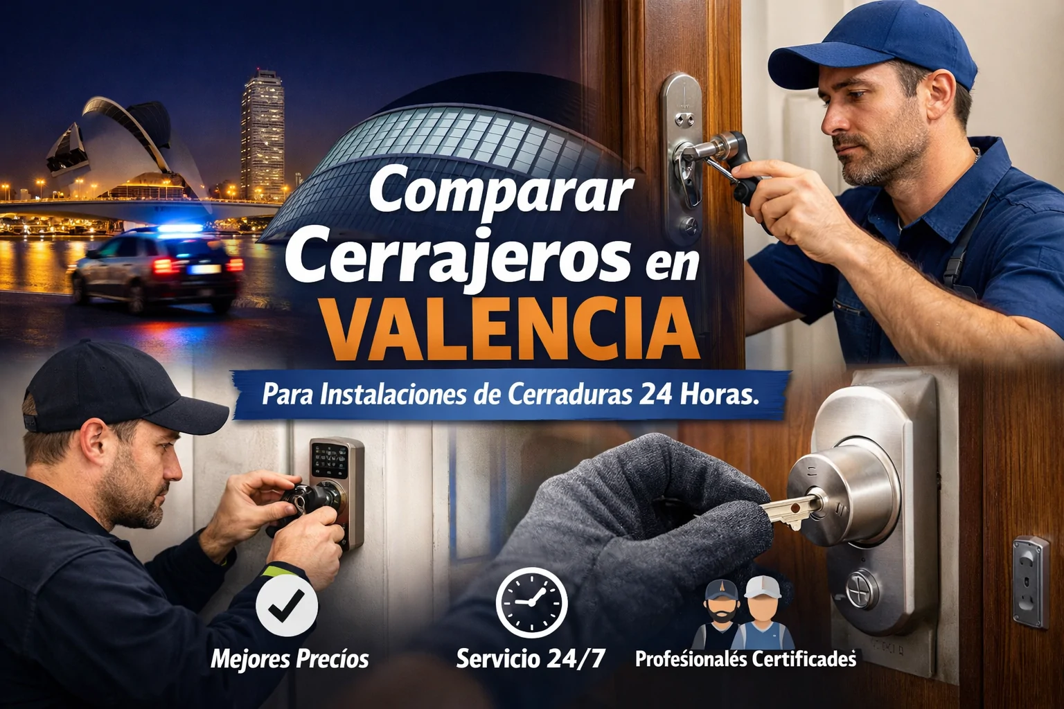 Comparar cerrajeros en Valencia para instalaciones de cerraduras 24 horas - Tienda Online